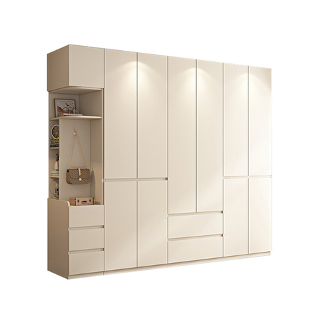 Dormitorio crema para el hogar viento de madera maciza armario de madera maciza 