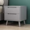 Mesa de noche de madera sólida nórdica empaquetado moderno simple almacenamiento de dormitorio simple cabina