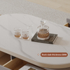 Light Luxury Cream Wind Telescópico Panel de roca Mesa de café Gabinete de TV Modern Simple Livin 