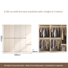 Dormitorio crema para el hogar viento de madera maciza armario de madera maciza 