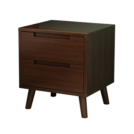 Mesa de noche de madera sólida nórdica empaquetado moderno simple almacenamiento de dormitorio simple cabina